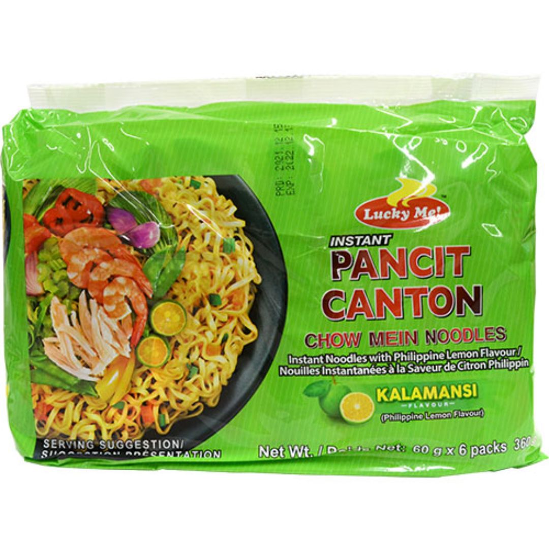 Lucky Me Kalamansi Flavour Instant Pancit Canton 6x60g DealzDXB