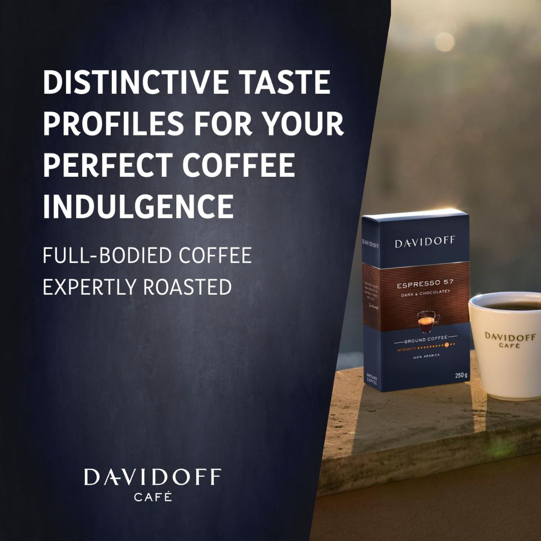 Davidoff Cafe Espresso 57 Dark Chocolatey Ground Coffee 250g DealzDXB