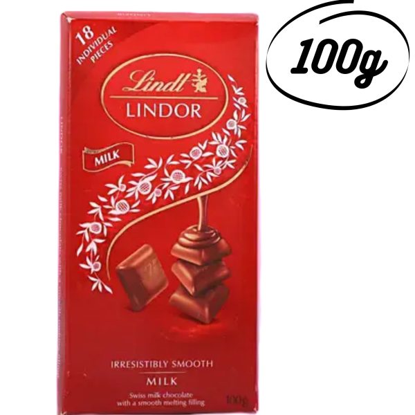 Lindt Lindor Irresistibly Smooth Milk Chocolate, 100g