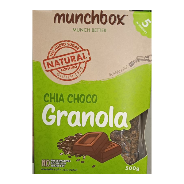 Munchbox Choco Chia Granola, 500 gm