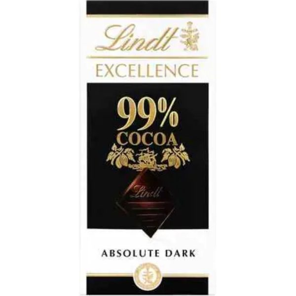 Lindt Excellence 99% Cocoa Absolute Dark Chocolate, 50g