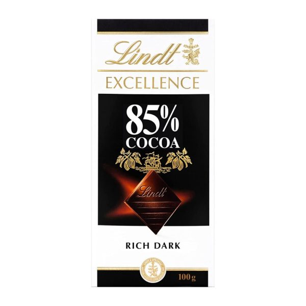Lindt Excellence 85% Cocoa Rich Dark Chocolate,100g