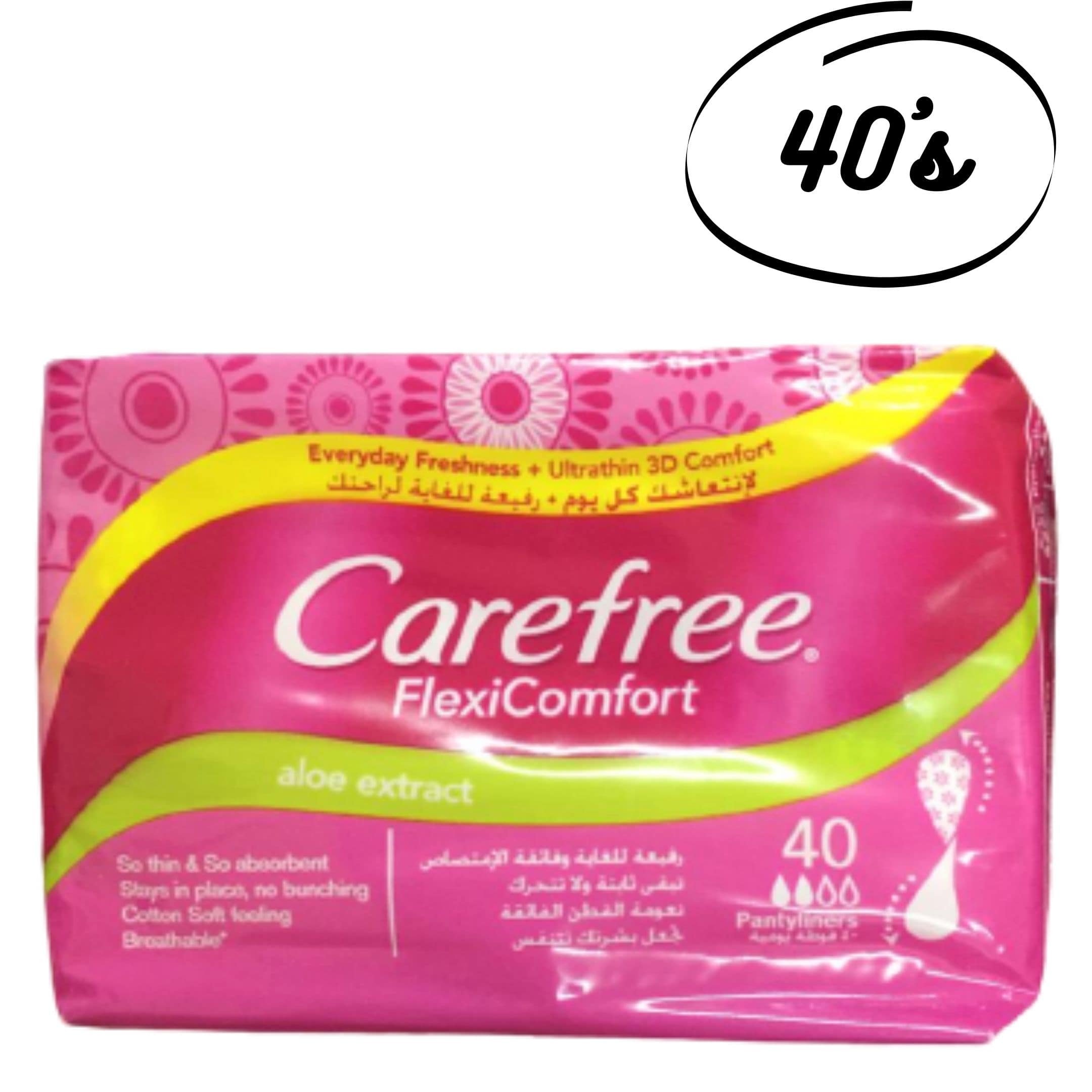 CAREFREE® FlexiComfort With Aloe Extract Ultra Thin Panty Liners