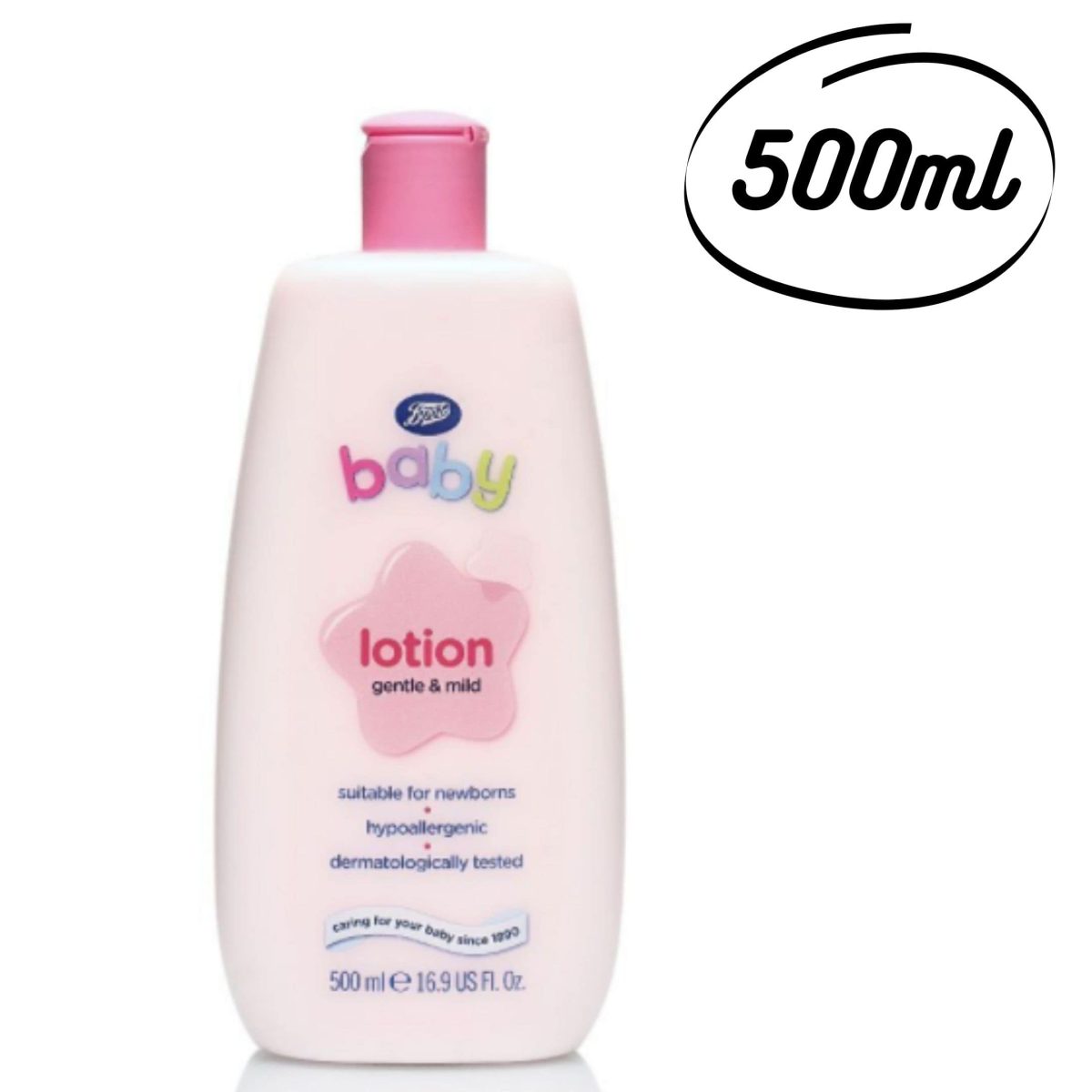 750ml (37)-min Boots Gentle and Mild Baby Lotion, 500ml - Image 1