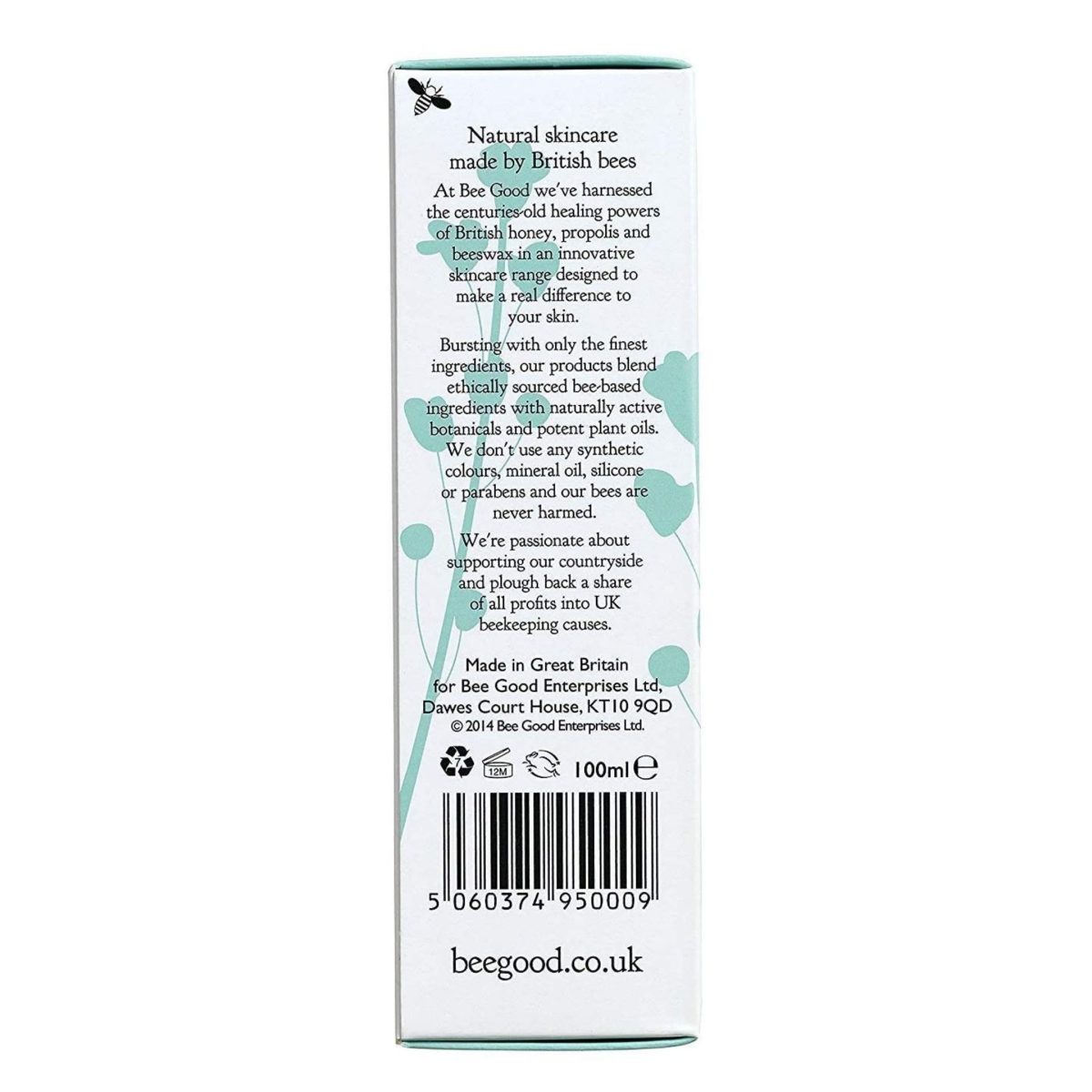 Bee Good 2-in-1 Cream Cleanser with British Honey, Propolis and Beeswax and Crambe oil, 100ml - Image 4