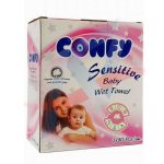 CONFY Sensitive Baby Wet Towel Pink, 3 x 90 Pcs - Image 2