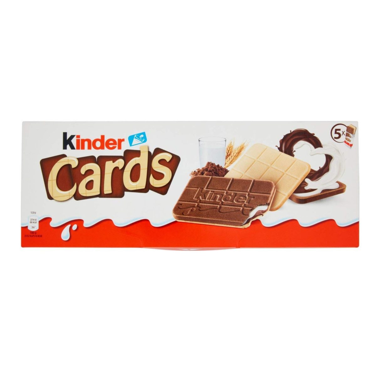 Kinder Cards Waffle Biscuits 5 pcs, 128g - Image 2