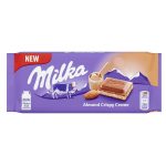 Milka Almond Crispy Cream Chocolate Bar, 90g - Image 2