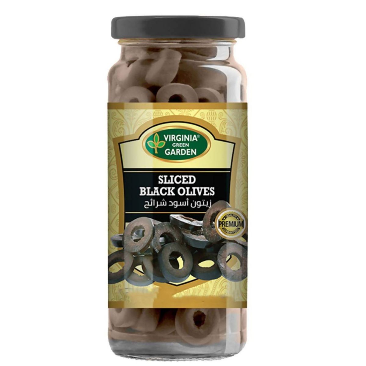 Virginia Green Garden Sliced Black Olives, 340g - Image 2