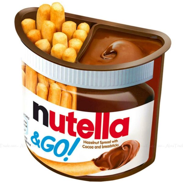 Ferrero Nutella Go Snack Pack Creamy Hazelnuts Chocolate + Bread Sticks, 52g