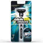 Gillette Mach3 Start Razor Handle With Aqua Grip, 1 Piece