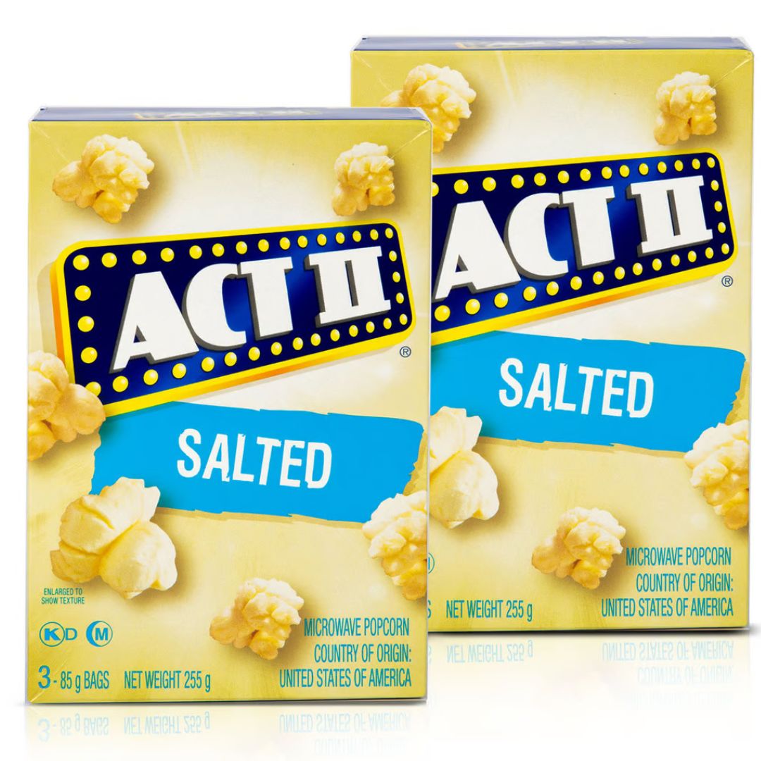 Act II Microwave Popcorn Salted, 2 x 255g DealzDXB