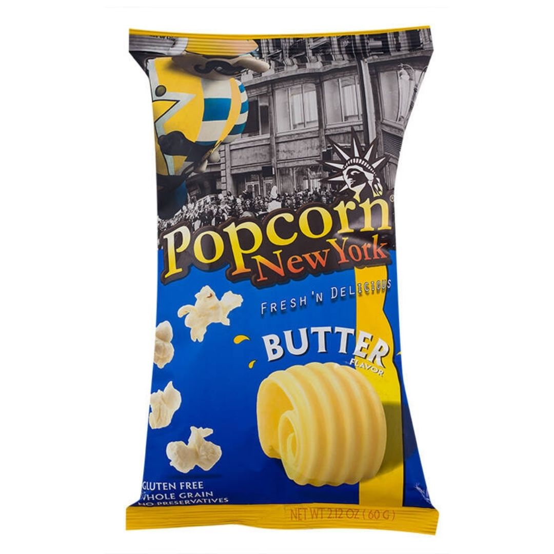 Popcorn NewYork New York Popcorn Butter Flavor Popcorn, 60g DealzDXB