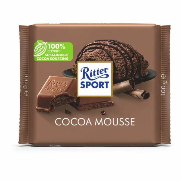 Ritter Sport Cocoa Mousse Chocolate Bar, 100g
