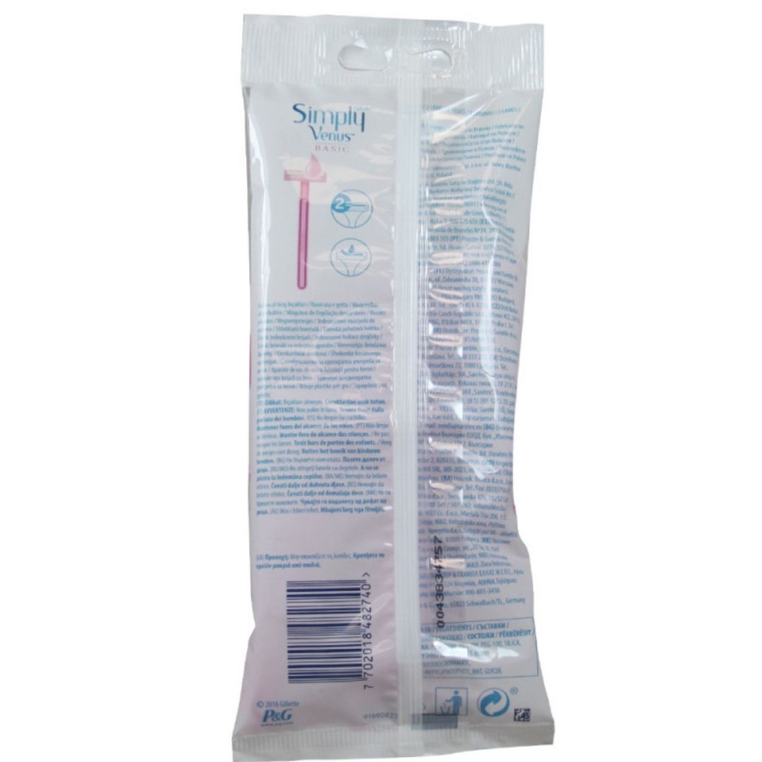 Gillette Simply Venus razor 2 blades 5 Units DealzDXB