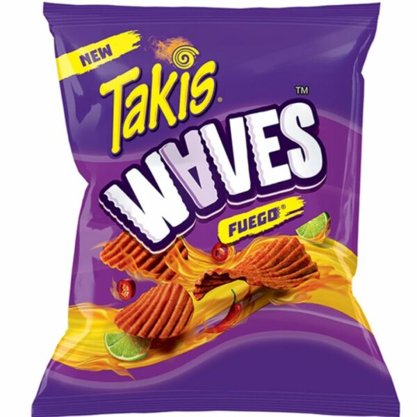 Takis Waves Fuego Hot Chili Pepper & Lime Flavor Chips, 71g