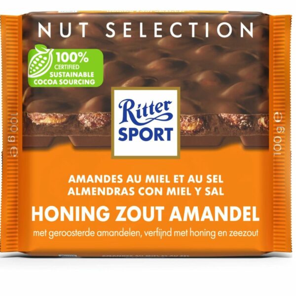 Ritter Sport Nut Collection, Honey Salted Almonds, 100g