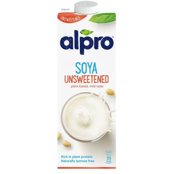Alpro Soya Unsweetened Plant-Based Mild Taste, 1l