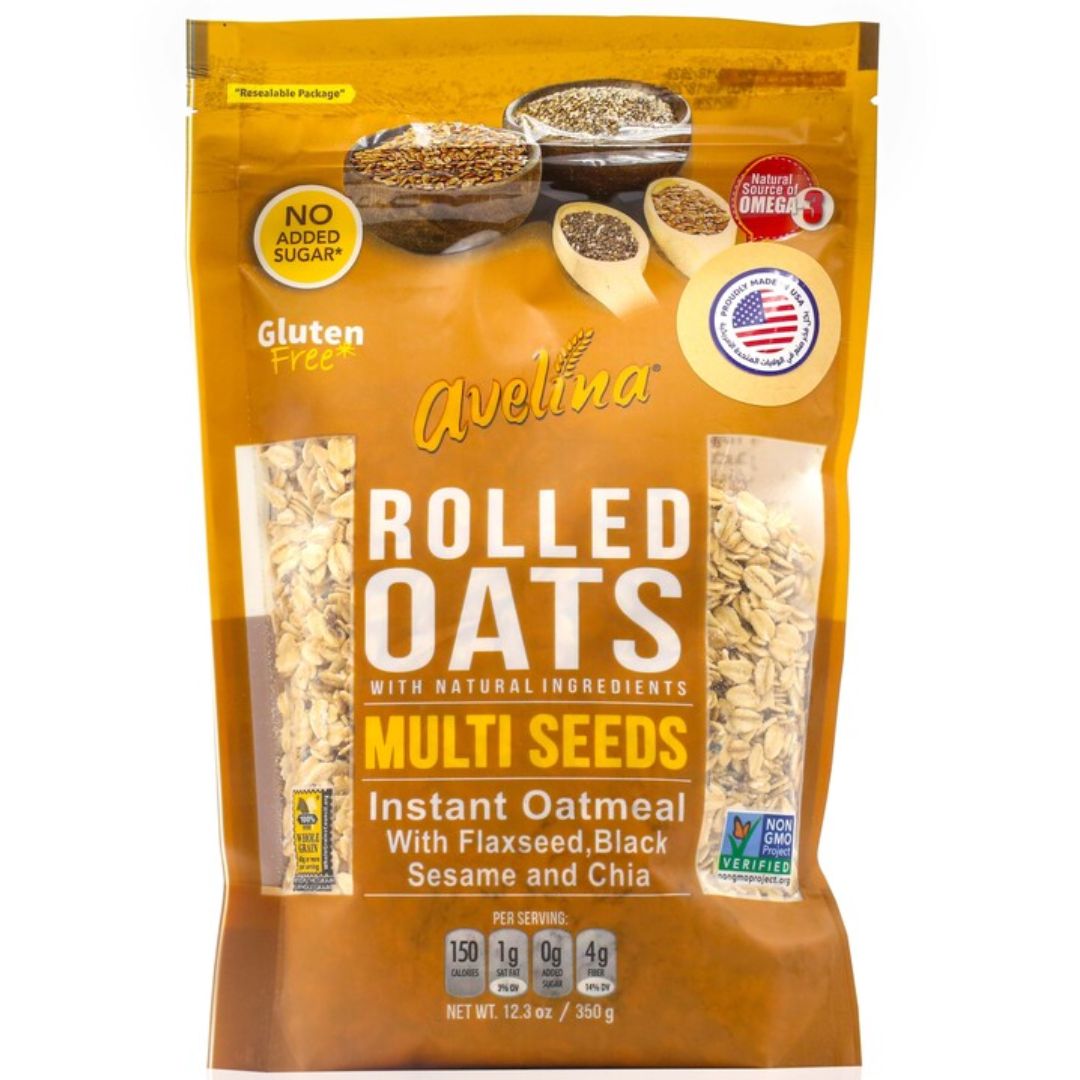 Avelina Instant Rolled Oats with Multi Seeds, 350g - DealzDXB