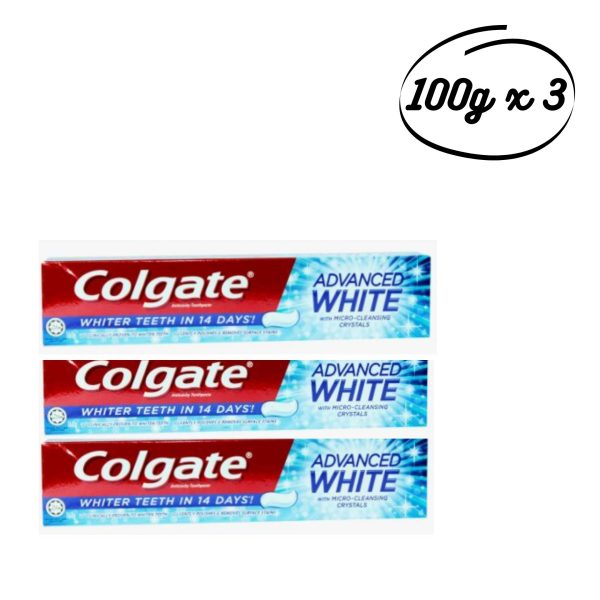 Colgate Advanced White Toothpaste, 3 x 100ml