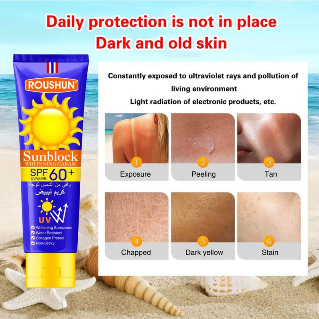 Roushun Spf 60 Sunblock Cream 100g Dealzdxb 5636