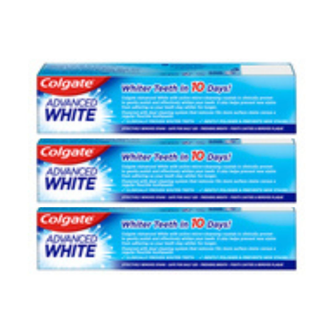 Colgate Advanced White Toothpaste 3 X 100ml Dealzdxb