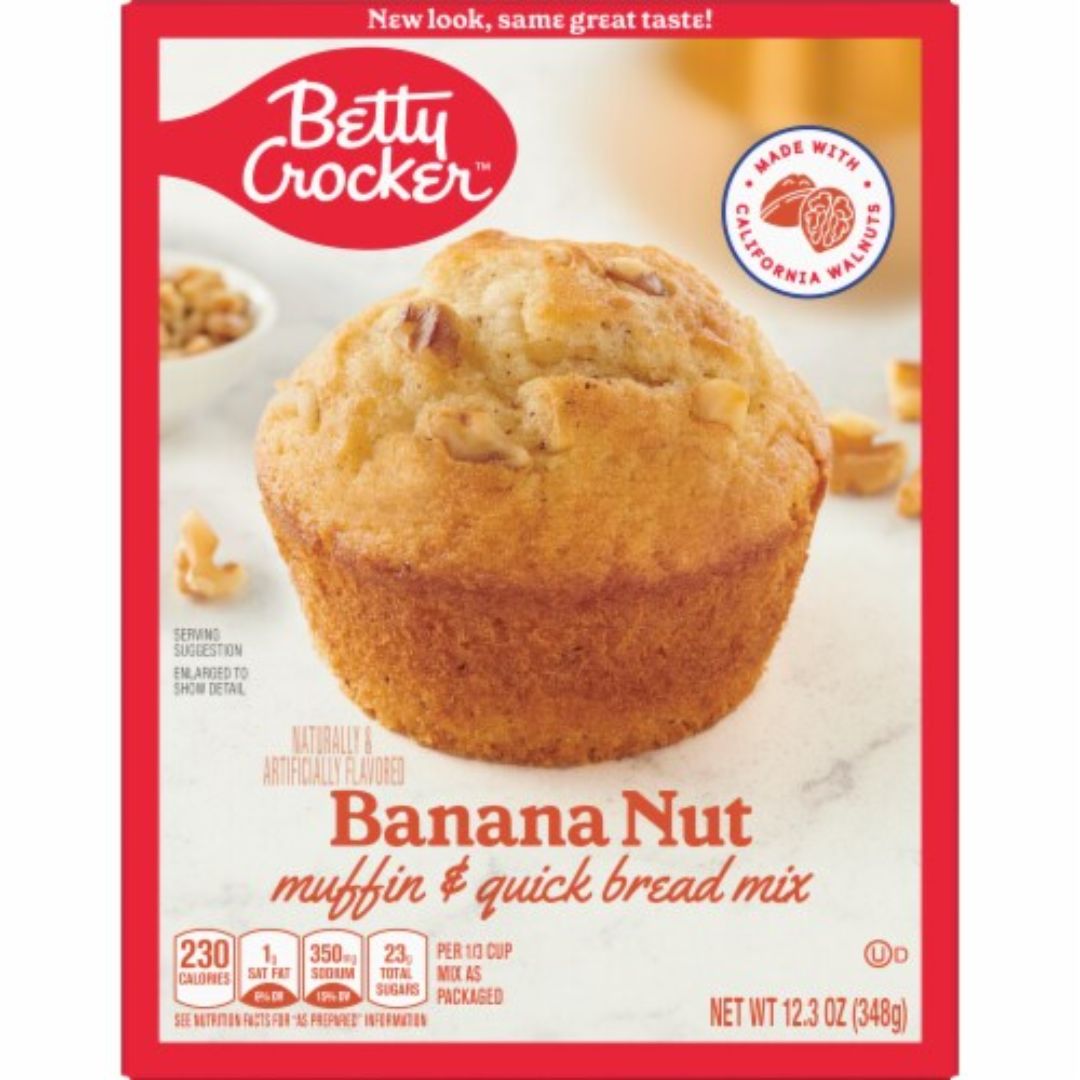 Betty Crocker Banana Nut Muffin and Quick Bread Mix, 479g DealzDXB