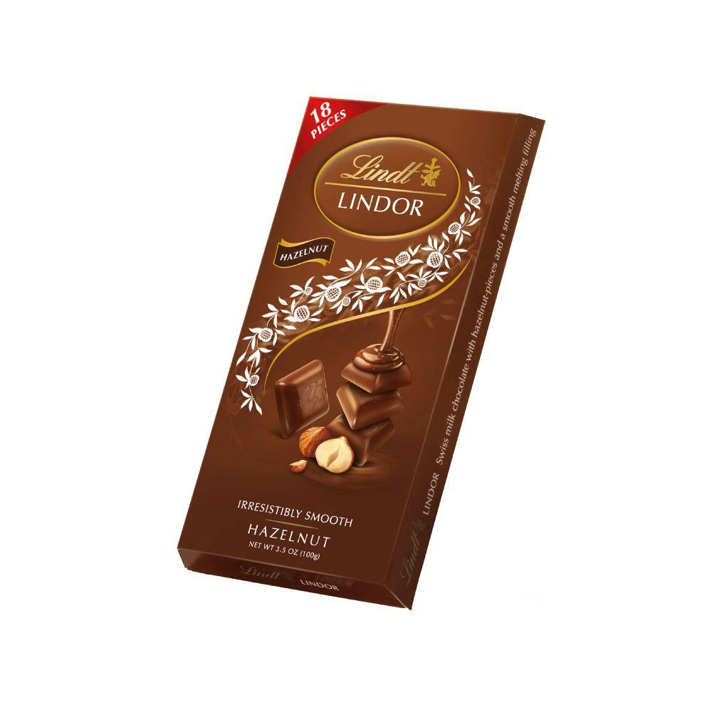 Lindt Lindor Hazelnut Chocolate Bar, 100g - Dealzdxb