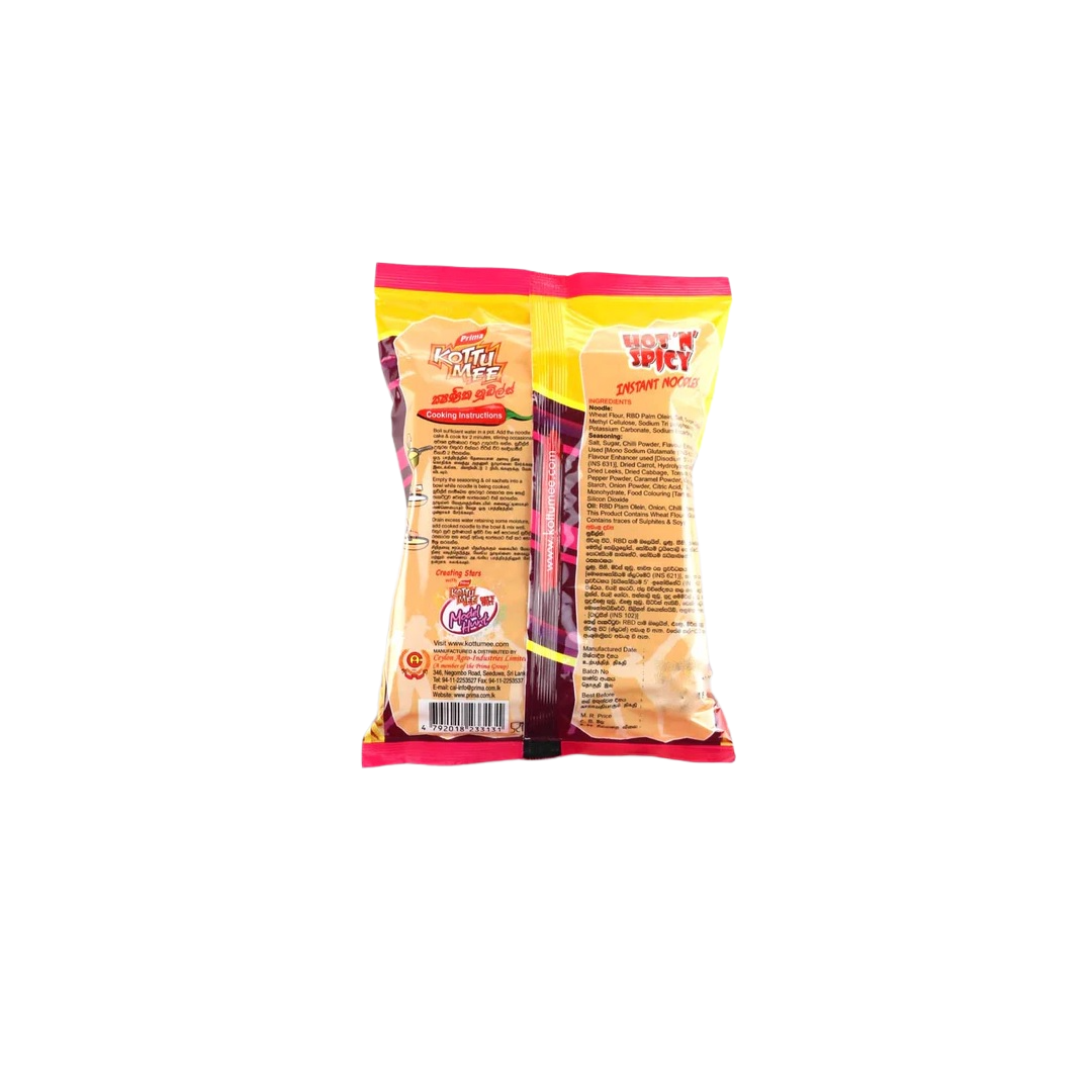 Prima Kottu Mee Hot and Spicy Flavour Instant Noodles, 100g - DealzDXB