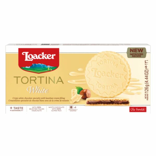 Loacker Tortina White Chocolate Wafers, 126g