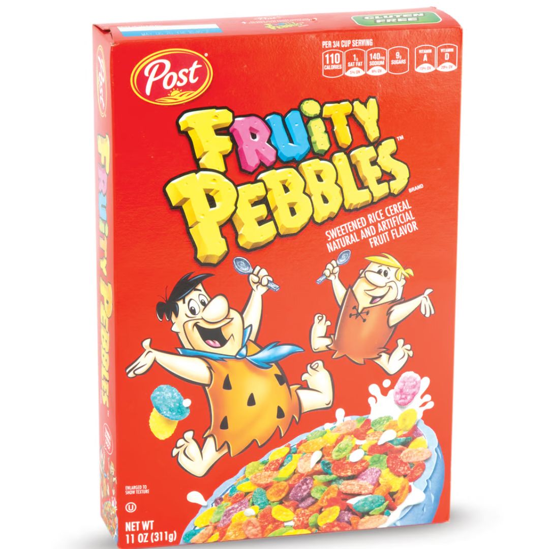 Untitled design (23) Post Fruity Pebbles Sweetened Rice Cereal, 311g - Image 1