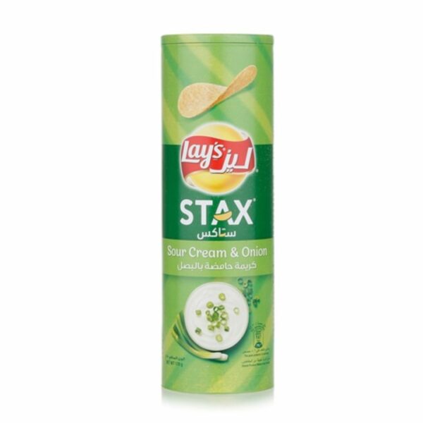 Lay's Stax Sour Cream and Onion Potato Crisps, 170g