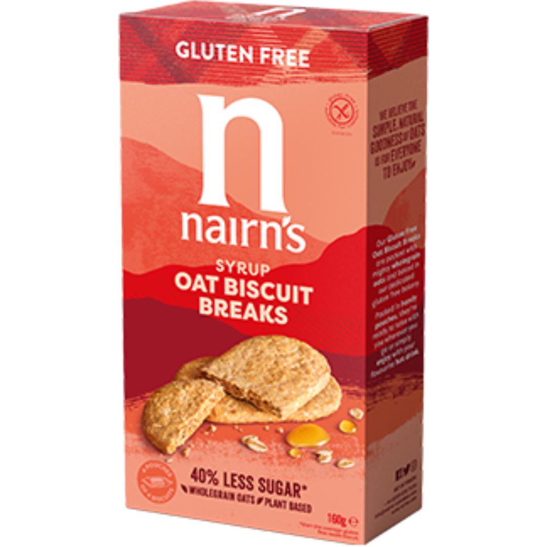 Nairn's Gluten Free Syrup Oat Biscuit Breaks , 160g - DealzDXB