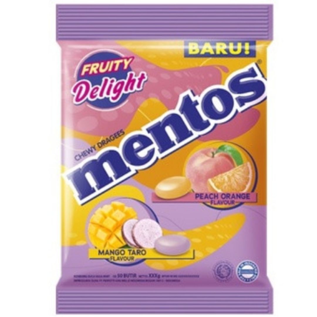 Mentos Candy Fruit Delight Bag, 121.5g - DealzDXB