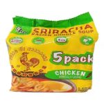 Aces Food Chicken Flavoured Sriracha Ramen Noodle Soup, 5x120g