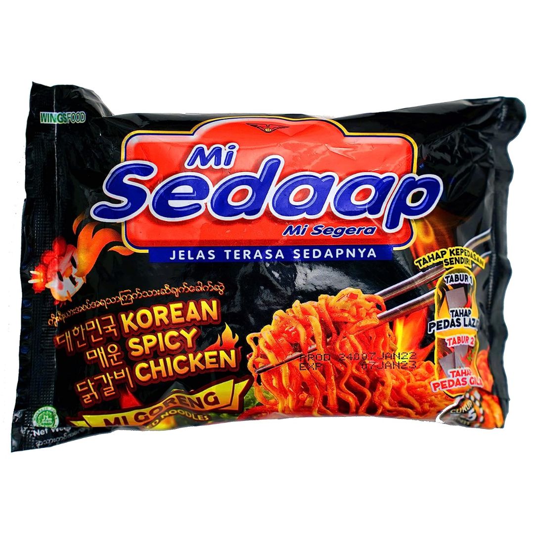 Mi Sedaap Korean Spicy Chicken Instant Noodles Halal 5x87g Dealzdxb