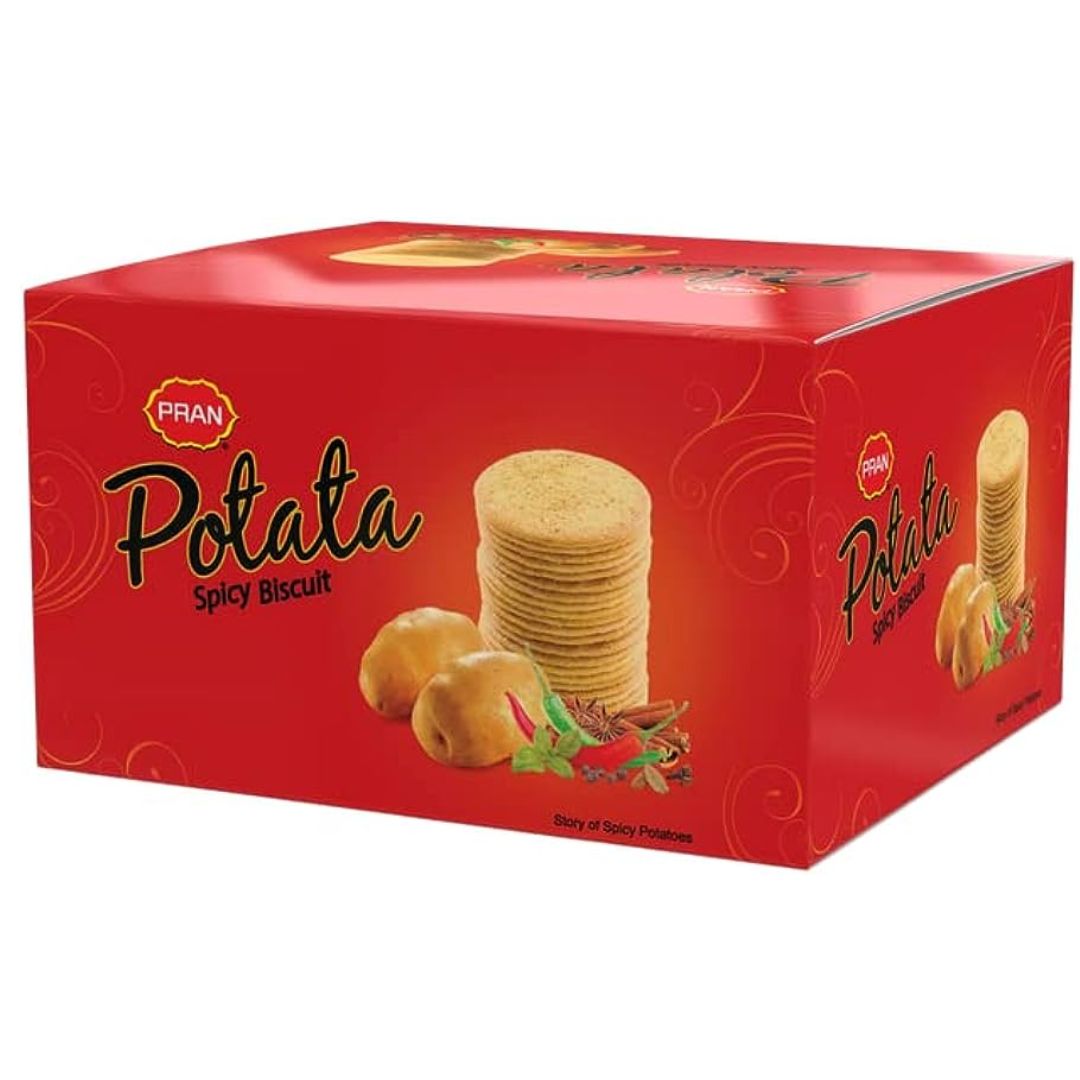 Pran Potata Spicy Biscuit, 6x100g - Dealzdxb