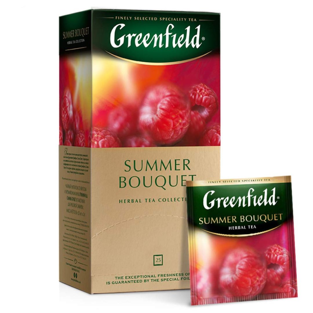 Greenfield Herbal Tea, Summer Bouquet, 25 Teabags, 50g - DealzDXB