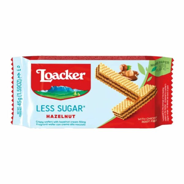 Loacker Less Sugar Hazelnut, 45g