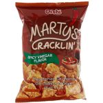 Oishi Spicy Vinegar Flavor Marty's Cracklin Chips, 26g