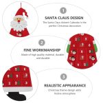 Countdown to Christmas Felt Santa Advent Calendar Wall Hanging with 24 Pockets - Image 5