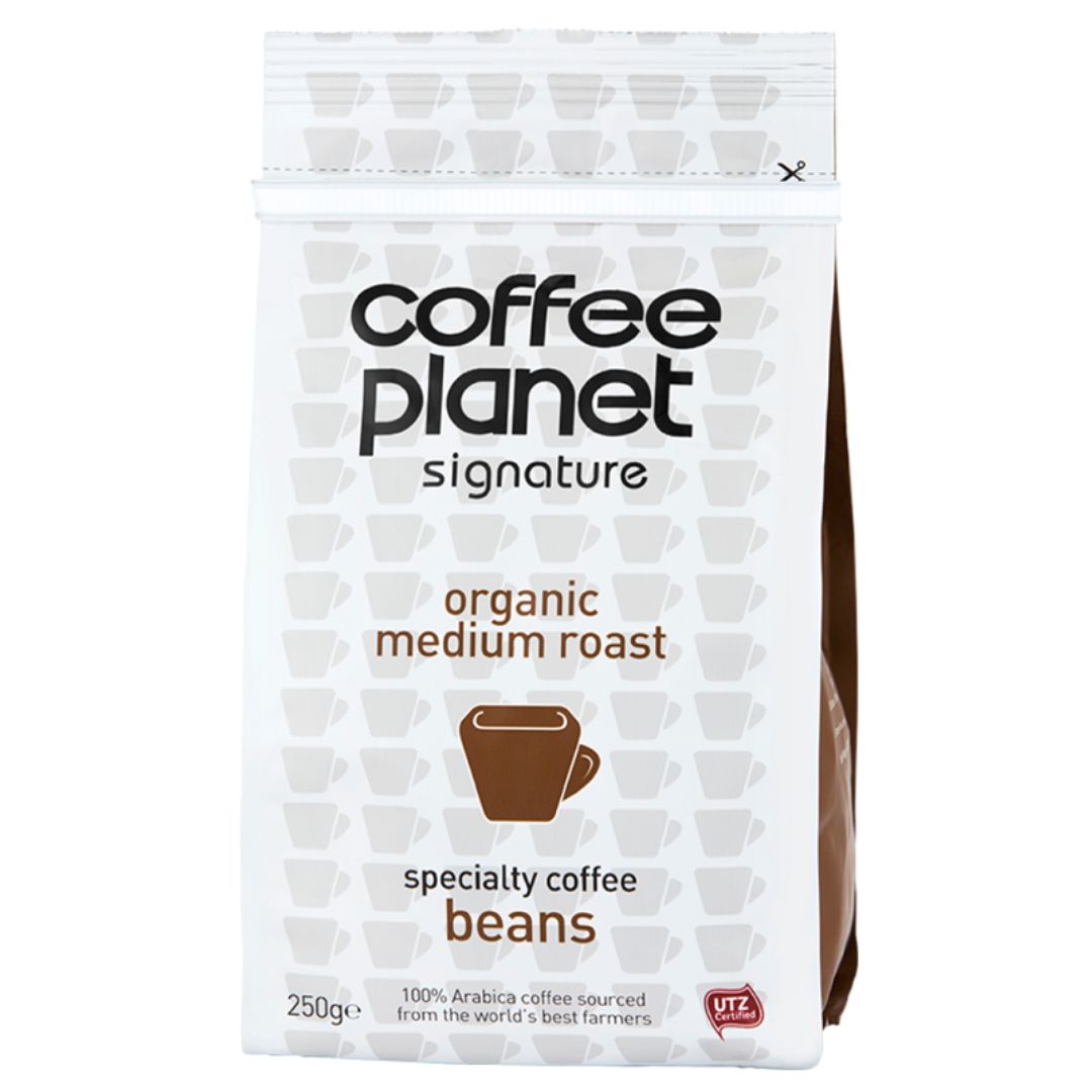 Untitled design (47) Coffee Planet Organic Medium Roast Specialty Coffee Beans, 250g - Image 1