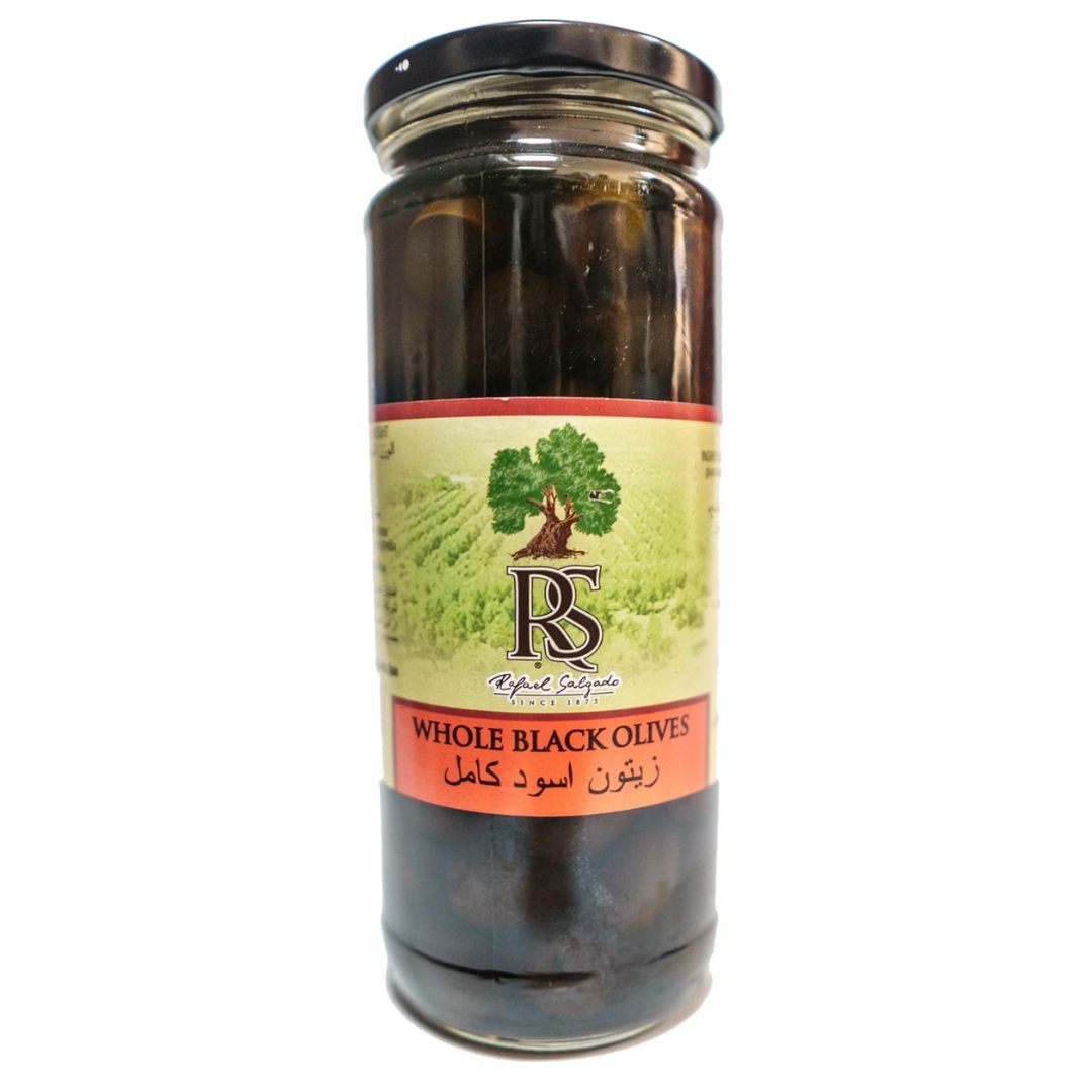 Untitled design (13) RS Whole Black Olives, 450g - Image 1