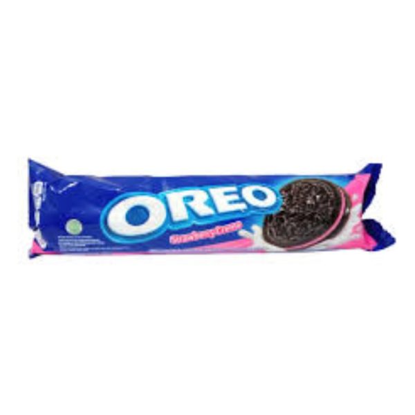 Oreo Strawberry Creme Sandwich Biscuit, 119.6g