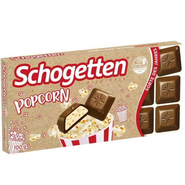 Schogetten Popcorn Tablet Chocolate, 100g