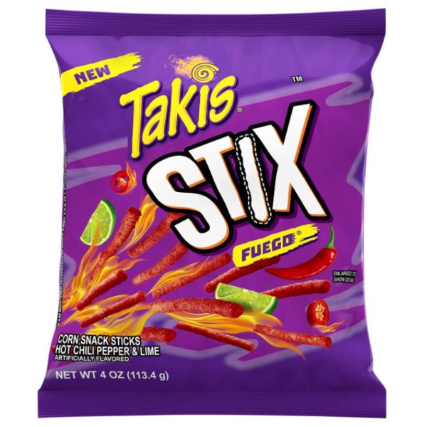 Takis Stix Fuego Hot Chili Pepper & Lime, 113.4g