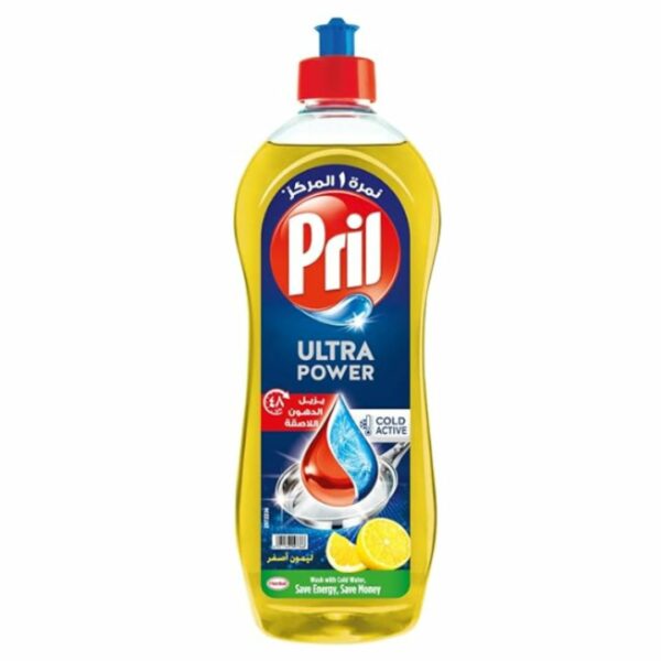 Pril Ultra Power Dishwashing Liquid Lemon flavour, 1.5ltr