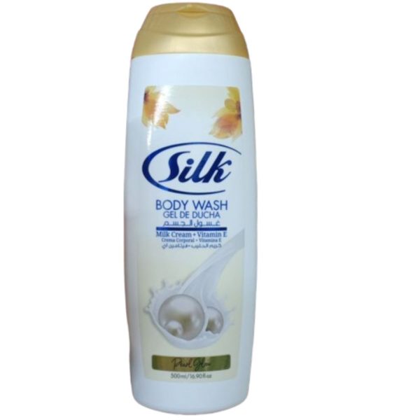 Silk Body Wash Milk Cream + Vitamin E Pearl Glow, 500ml