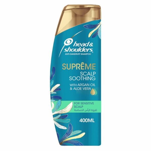 Head & Shoulders Anti Dandruff Shampoo Supreme Scalp Soothing with Argan Oil & Aloe Vera, 400ml