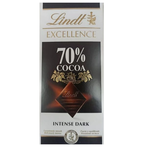 Lindt Excellence 70% Intense Dark Chocolate, 100g
